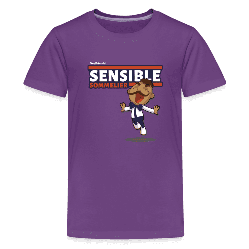 Sensible Sommelier Character Comfort Kids Tee - purple