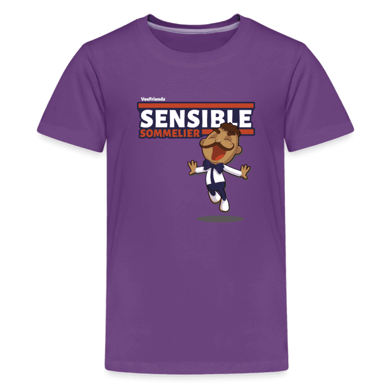 Sensible Sommelier Character Comfort Kids Tee - purple