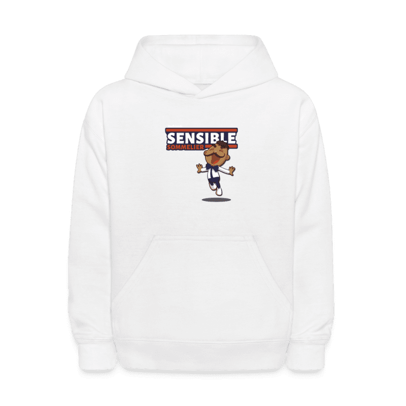 Sensible Sommelier Character Comfort Kids Hoodie - white