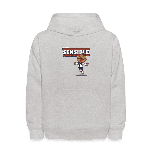 Sensible Sommelier Character Comfort Kids Hoodie - heather gray