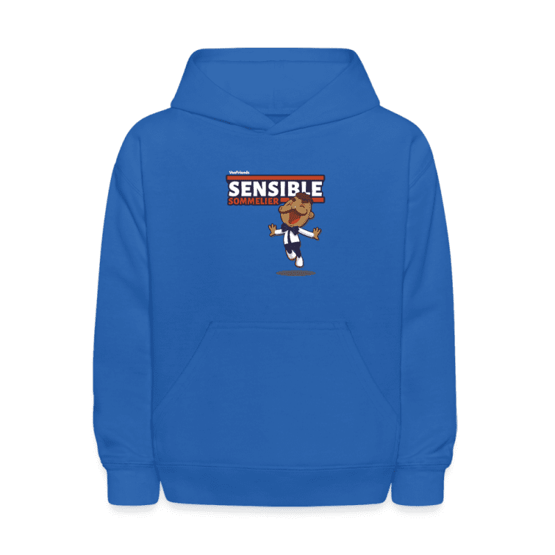 Sensible Sommelier Character Comfort Kids Hoodie - royal blue