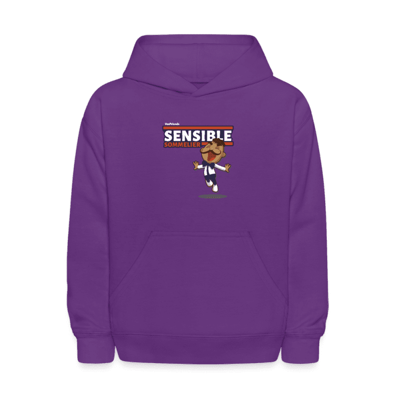 Sensible Sommelier Character Comfort Kids Hoodie - purple