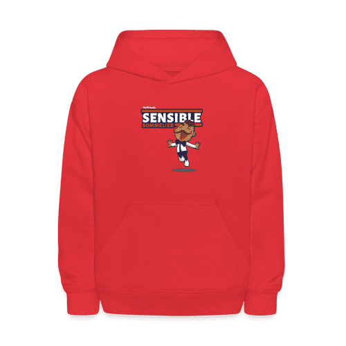 Sensible Sommelier Character Comfort Kids Hoodie - red