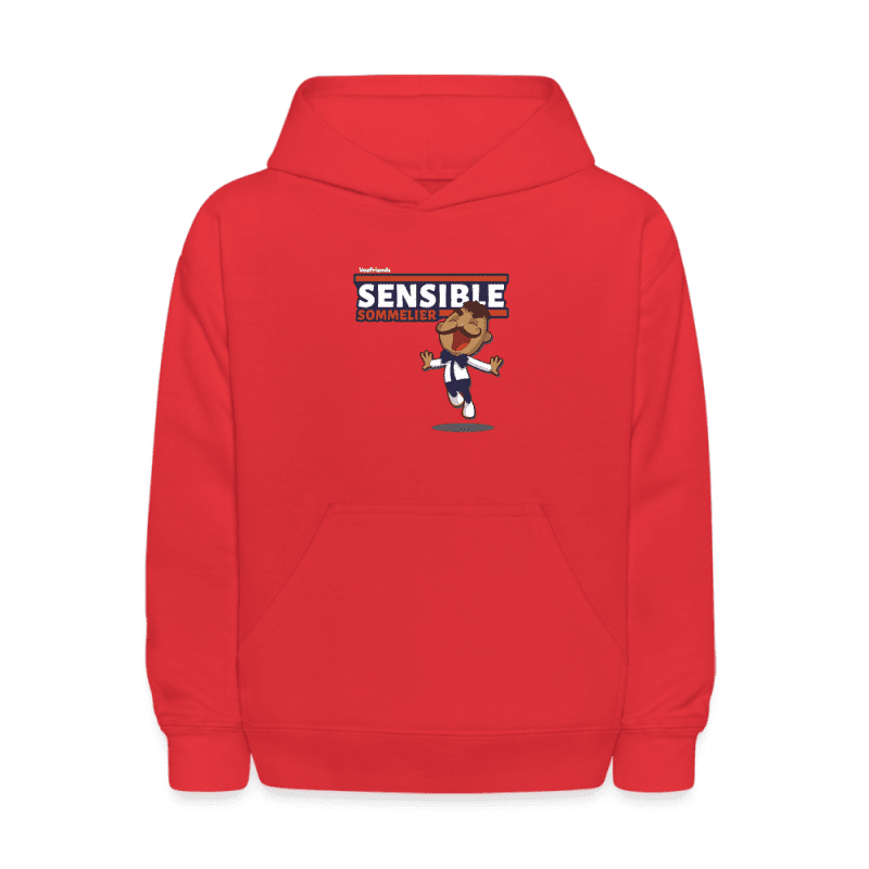 Sensible Sommelier Character Comfort Kids Hoodie - red