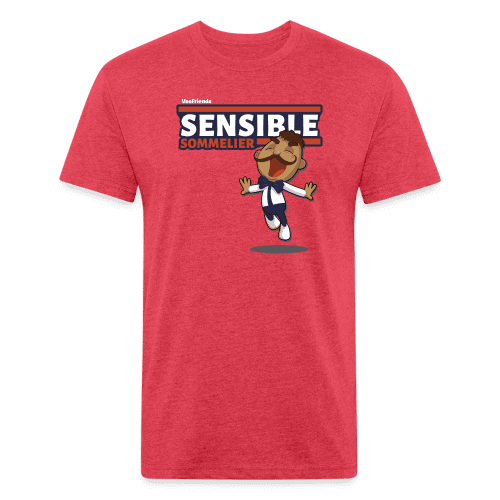 Sensible Sommelier Character Comfort Adult Tee - heather red