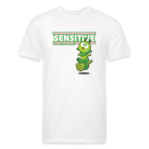 Sensitive Centipede Character Comfort Adult Tee - white