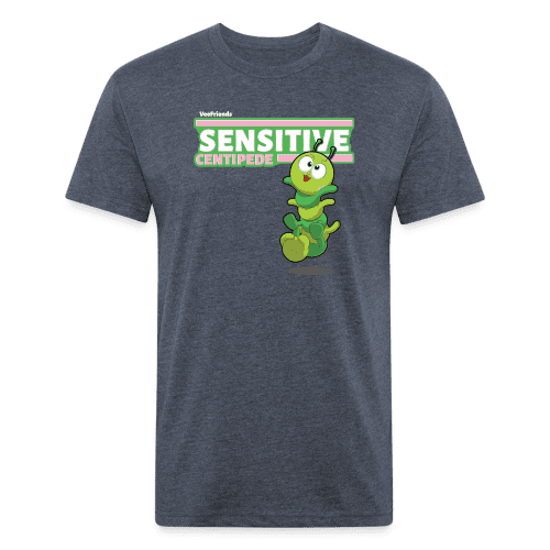 Sensitive Centipede Character Comfort Adult Tee - heather navy