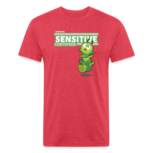 Sensitive Centipede Character Comfort Adult Tee - heather red