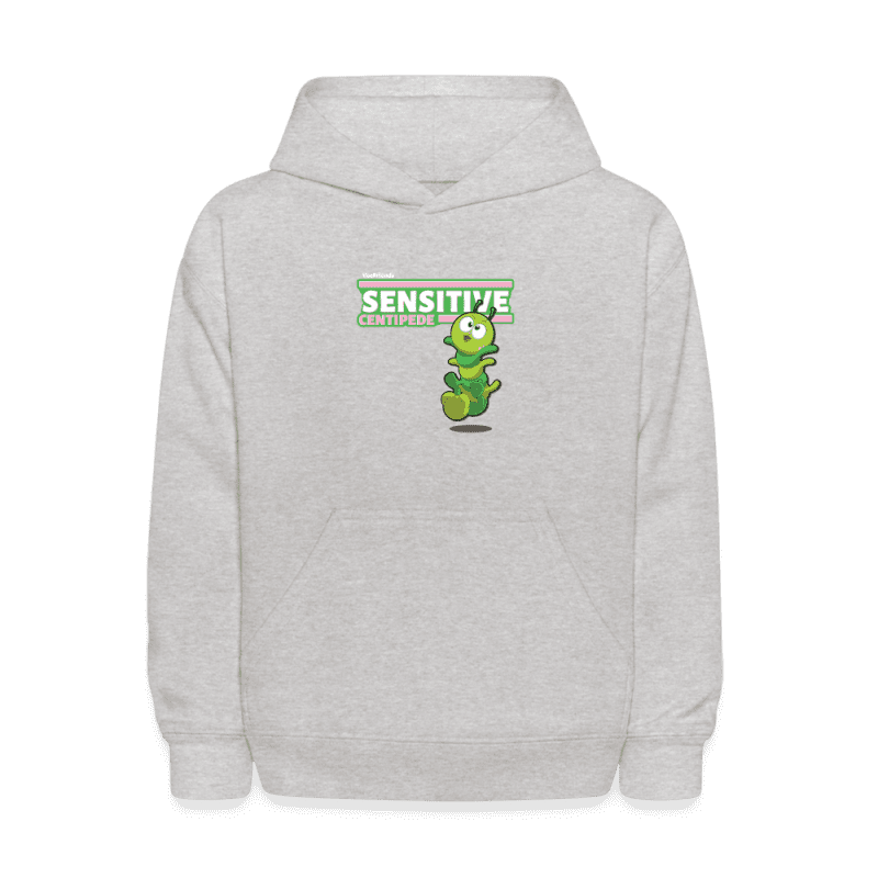 Sensitive Centipede Character Comfort Kids Hoodie - heather gray