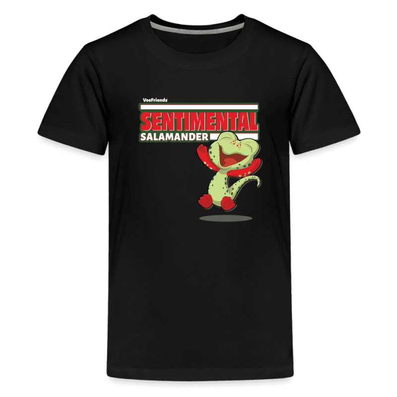 Sentimental Salamander Character Comfort Kids Tee - black