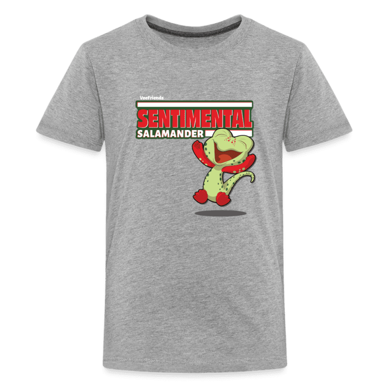 Sentimental Salamander Character Comfort Kids Tee - heather gray