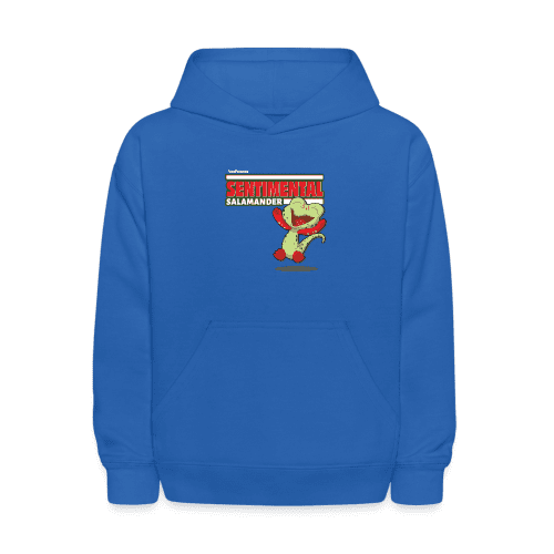 Sentimental Salamander Character Comfort Kids Hoodie - royal blue