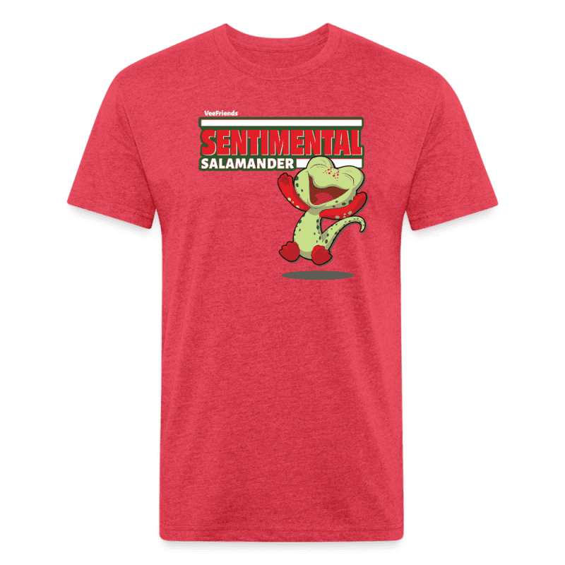 Sentimental Salamander Character Comfort Adult Tee - heather red