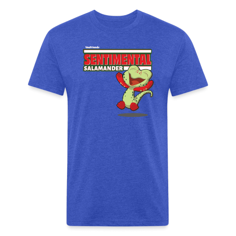 Sentimental Salamander Character Comfort Adult Tee - heather royal