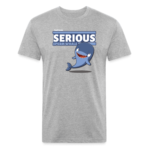 Serious Sperm Whale Character Comfort Adult Tee - heather gray