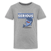 Serious Sperm Whale Character Comfort Kids Tee - heather gray