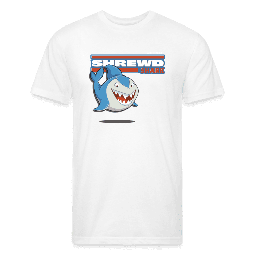 Shrewd Shark Character Comfort Adult Tee - white