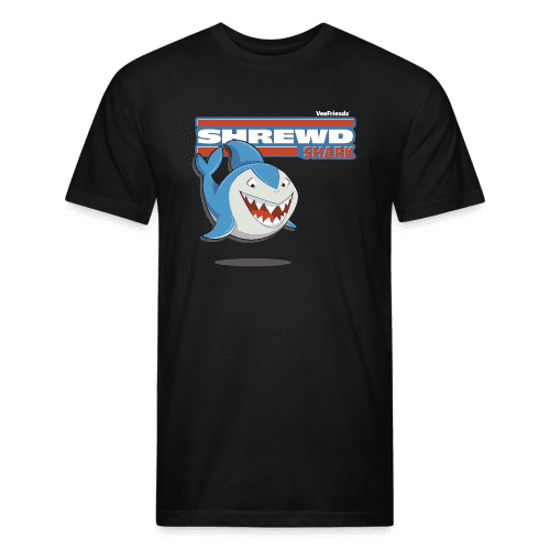 Shrewd Shark Character Comfort Adult Tee - black