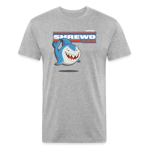 Shrewd Shark Character Comfort Adult Tee - heather gray