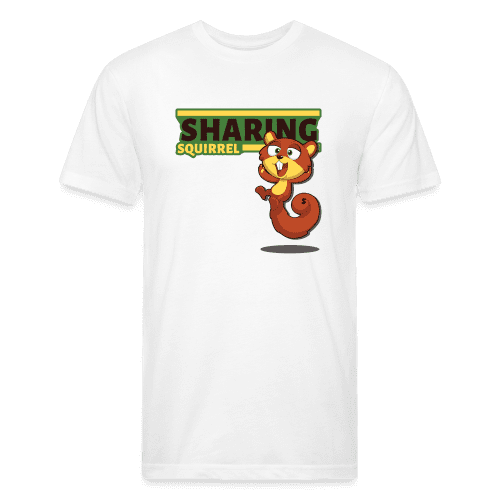 Sharing Squirrel Character Comfort Adult Tee - white