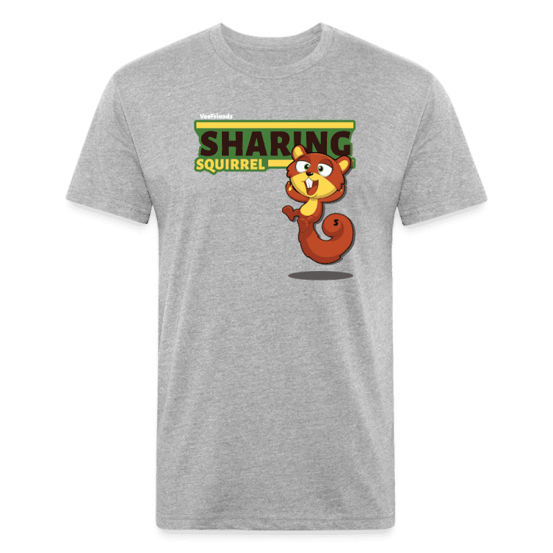 Sharing Squirrel Character Comfort Adult Tee - heather gray