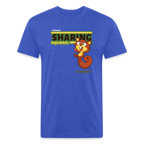 Sharing Squirrel Character Comfort Adult Tee - heather royal