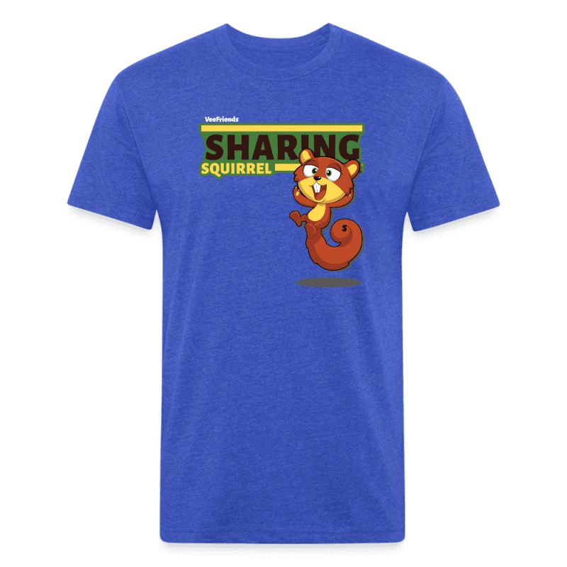 Sharing Squirrel Character Comfort Adult Tee - heather royal