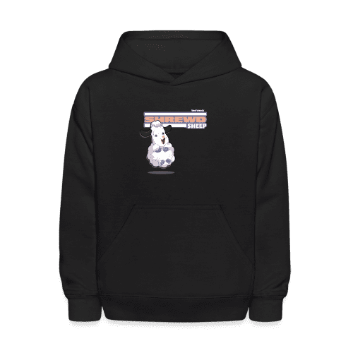 Shrewd Sheep Character Comfort Kids Hoodie - black