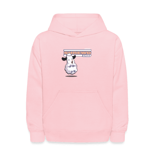 Shrewd Sheep Character Comfort Kids Hoodie - pink