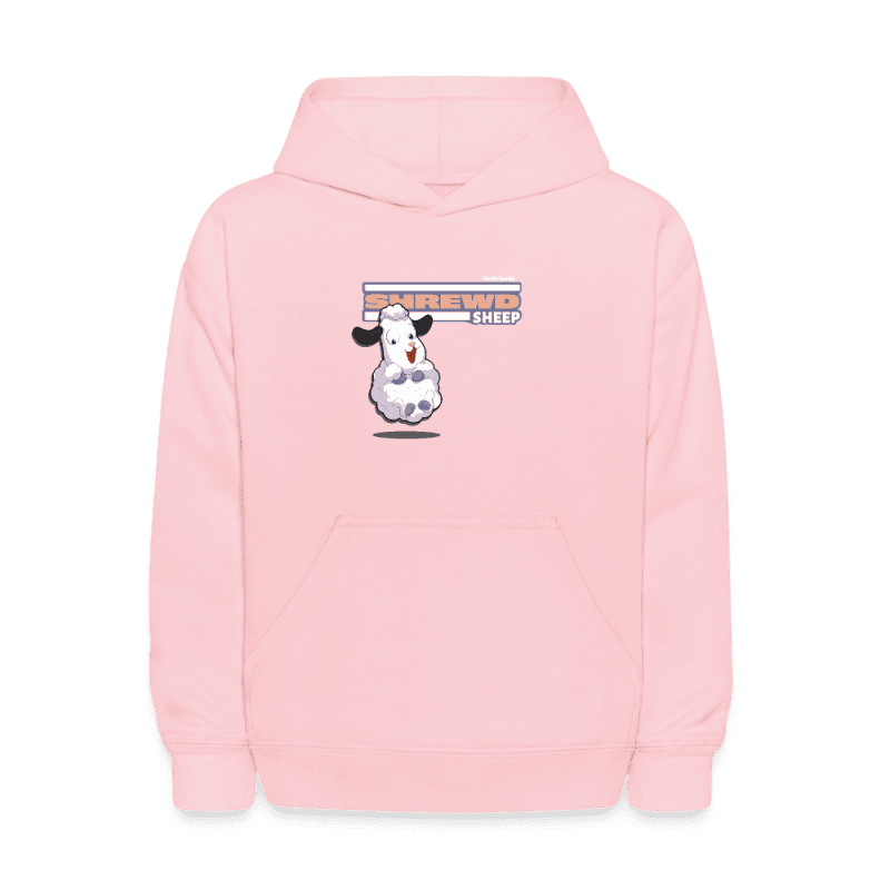 Shrewd Sheep Character Comfort Kids Hoodie - pink