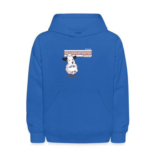 Shrewd Sheep Character Comfort Kids Hoodie - royal blue