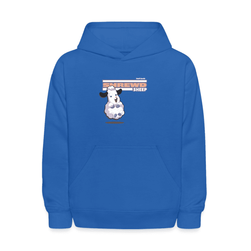 Shrewd Sheep Character Comfort Kids Hoodie - royal blue