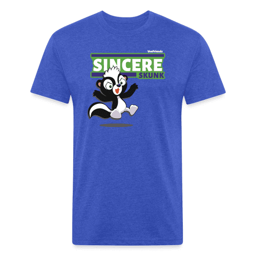 Sincere Skunk Character Comfort Adult Tee - heather royal