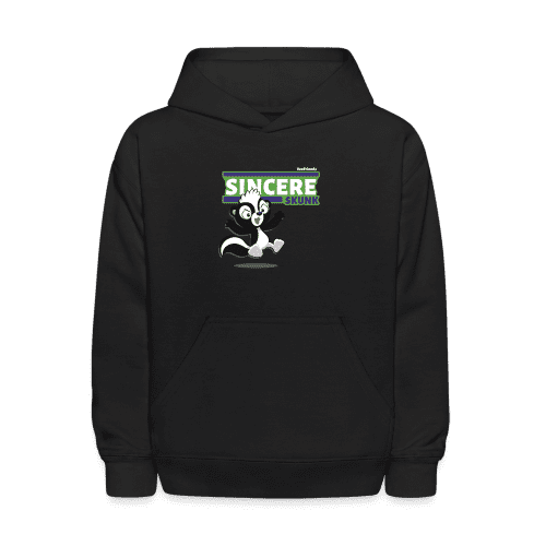 Sincere Skunk Character Comfort Kids Hoodie - black