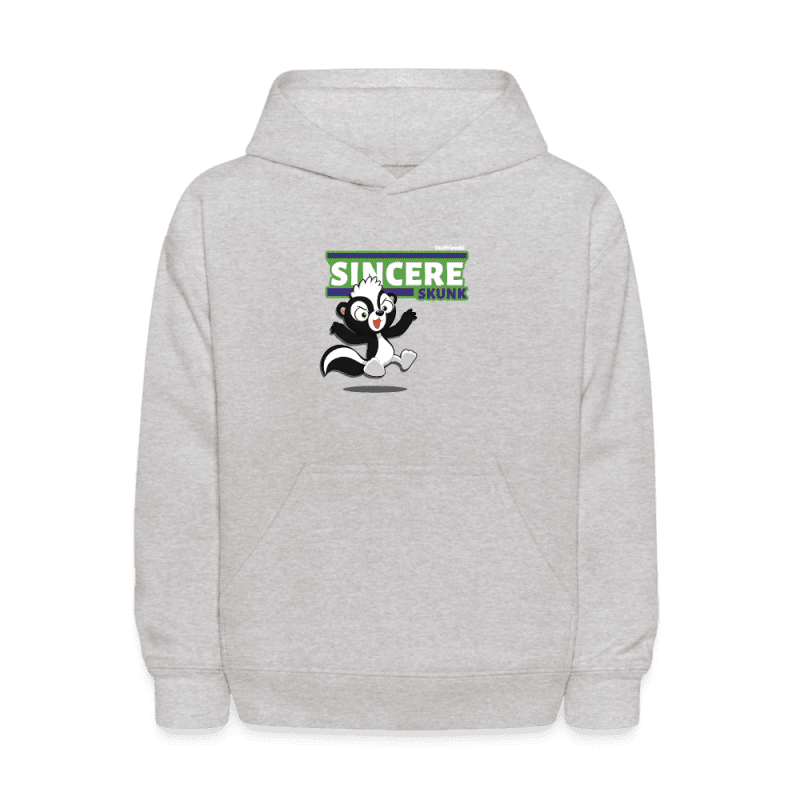 Sincere Skunk Character Comfort Kids Hoodie - heather gray