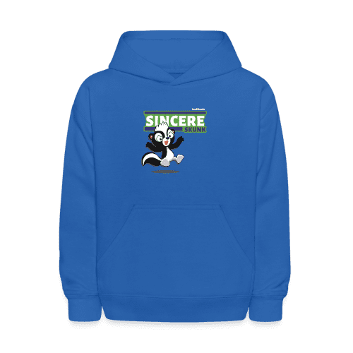 Sincere Skunk Character Comfort Kids Hoodie - royal blue