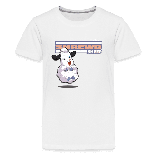 Shrewd Sheep Character Comfort Kids Tee - white