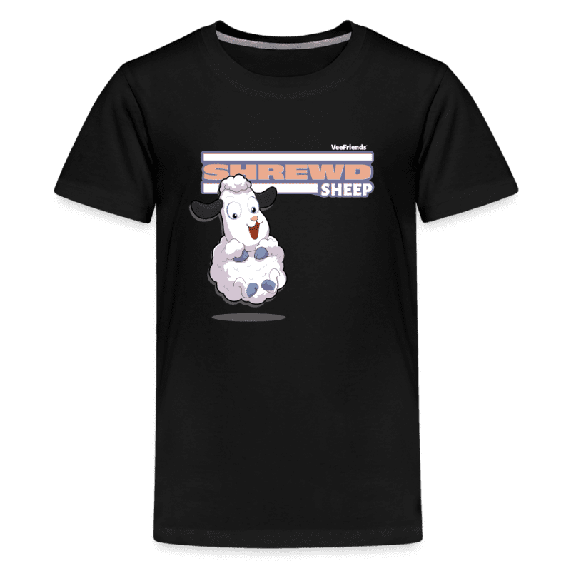 Shrewd Sheep Character Comfort Kids Tee - black