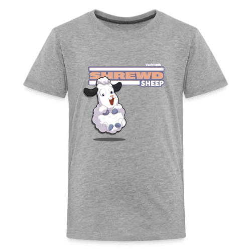 Shrewd Sheep Character Comfort Kids Tee - heather gray