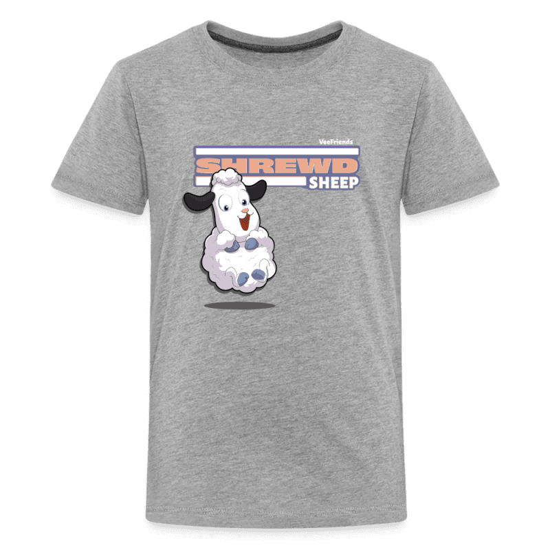 Shrewd Sheep Character Comfort Kids Tee - heather gray