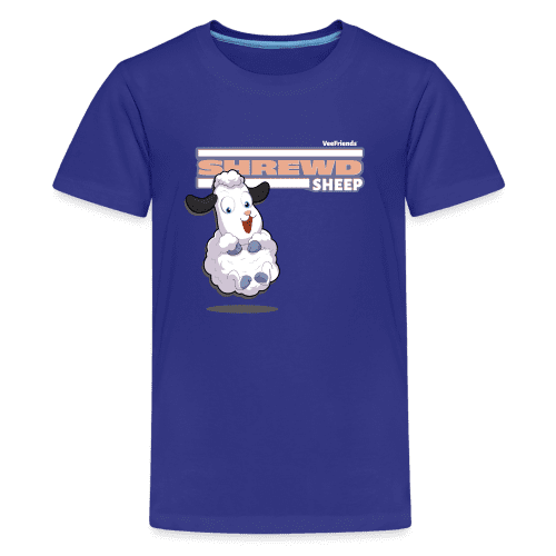 Shrewd Sheep Character Comfort Kids Tee - royal blue