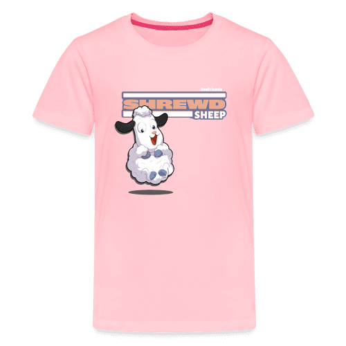 Shrewd Sheep Character Comfort Kids Tee - pink