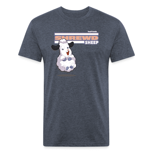 Shrewd Sheep Character Comfort Adult Tee - heather navy