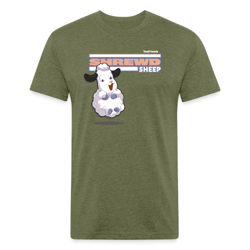 Shrewd Sheep Character Comfort Adult Tee - heather military green