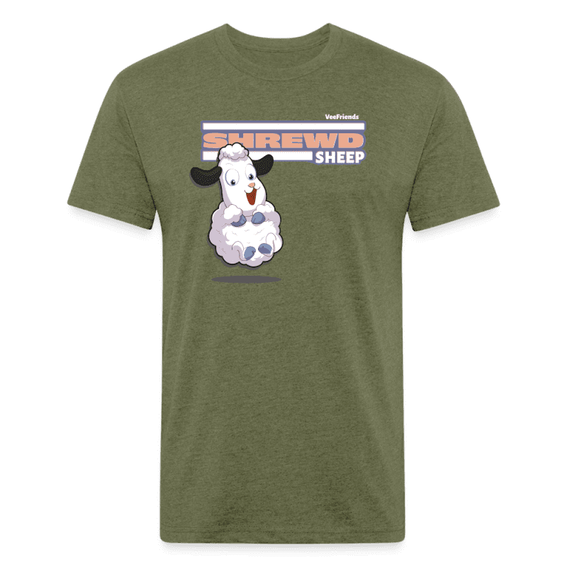 Shrewd Sheep Character Comfort Adult Tee - heather military green