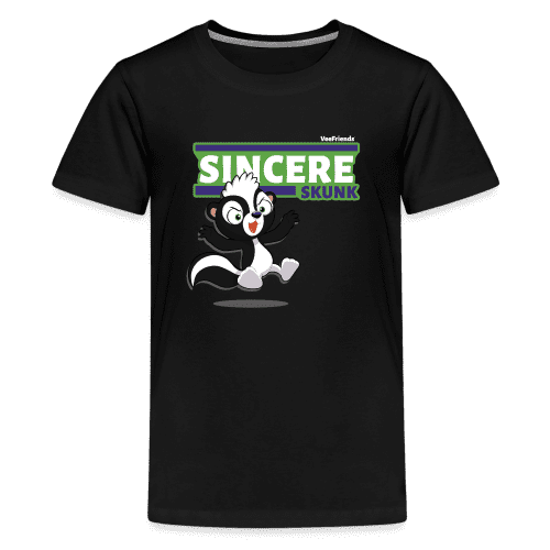 Sincere Skunk Character Comfort Kids Tee - black