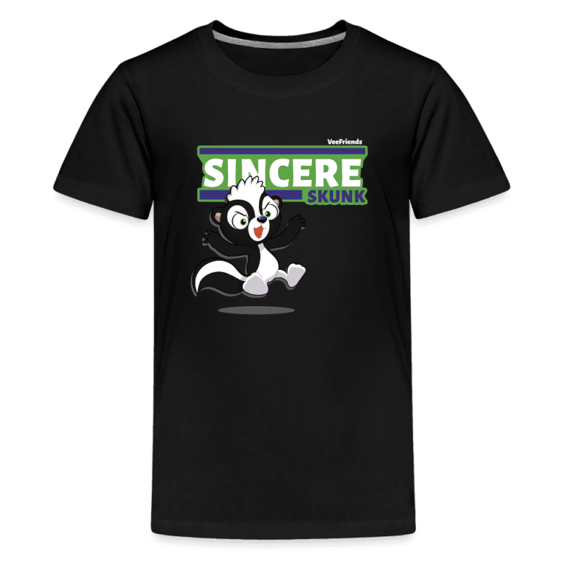 Sincere Skunk Character Comfort Kids Tee - black