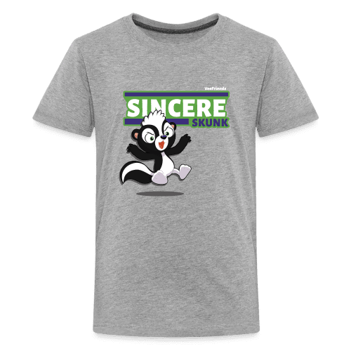 Sincere Skunk Character Comfort Kids Tee - heather gray