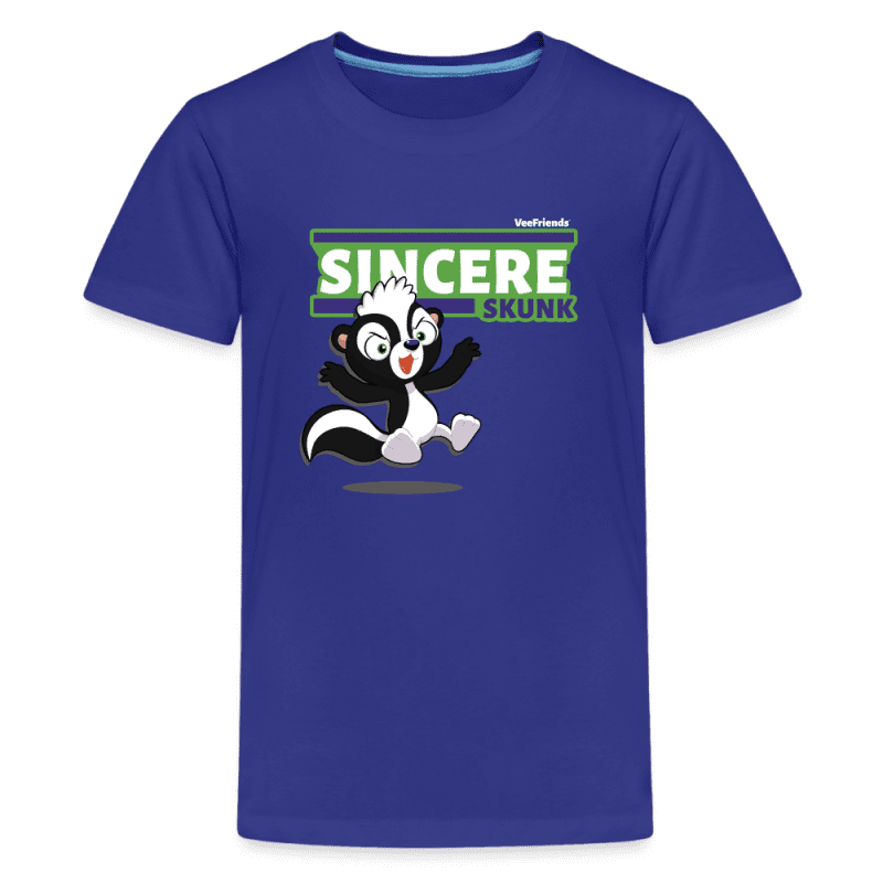 Sincere Skunk Character Comfort Kids Tee - royal blue