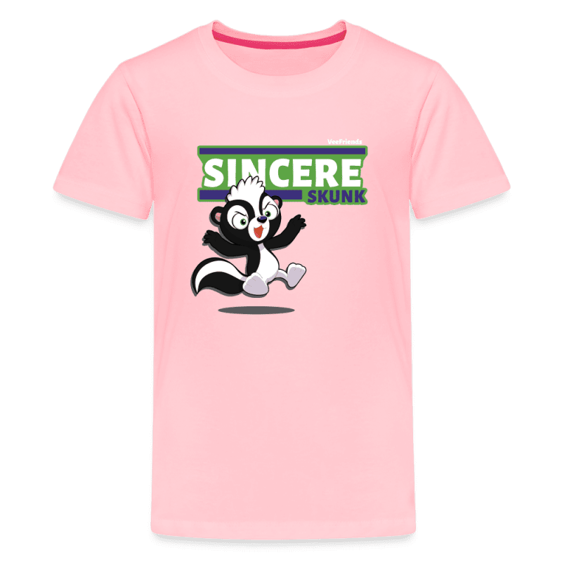 Sincere Skunk Character Comfort Kids Tee - pink